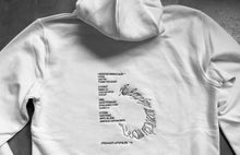 Load image into Gallery viewer, Limited Edition White &amp; Silver Embroidered Oversized Mama told ya Hoodie
